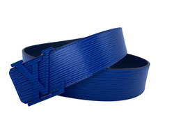 LV Initials Blue Epi Belt