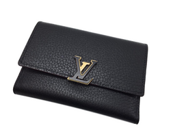 Capucines Compact Wallet Noir - Luxuria & Co.
