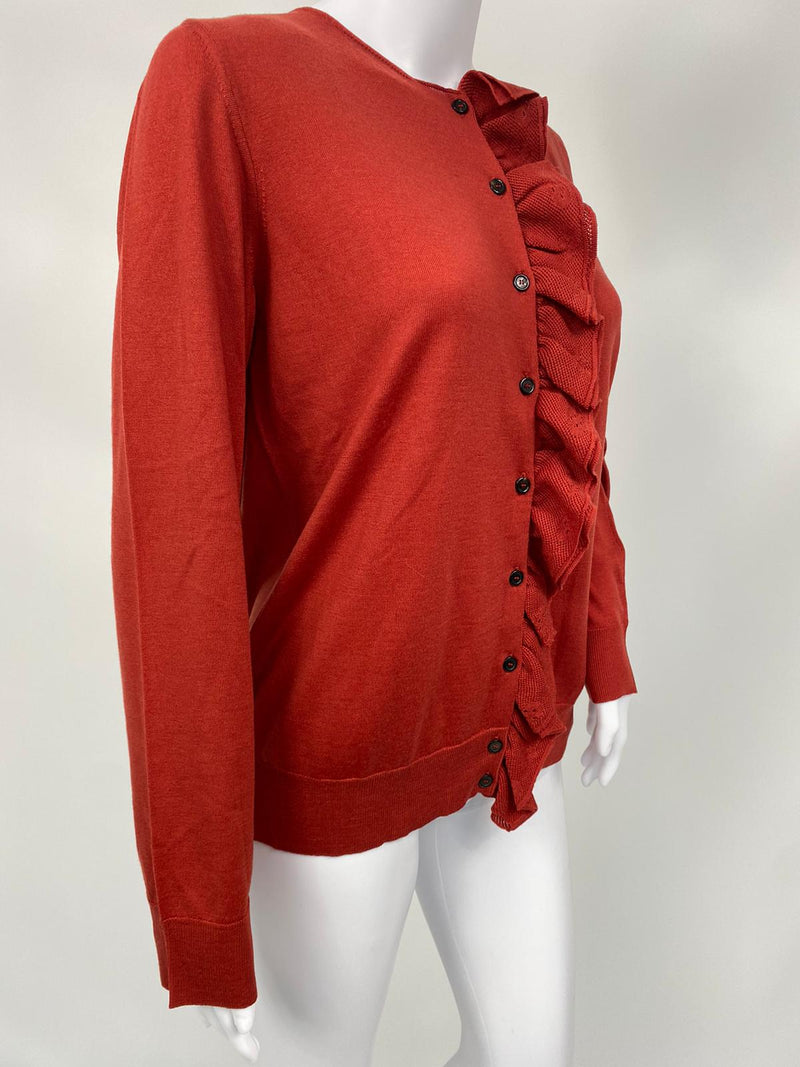 Louis Vuitton Women's Red Wool Cardigan Sweater