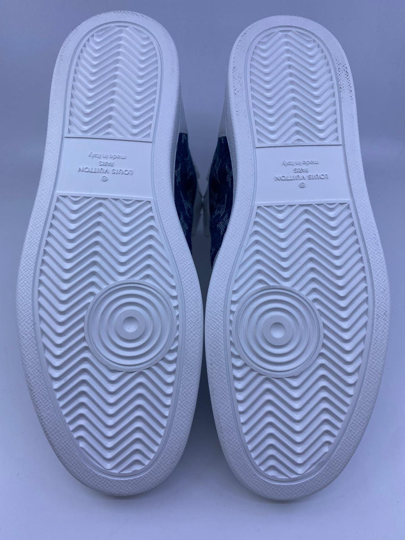Louis Vuitton Men's White Leather Rivoli Sneaker Boot Monogram Empreinte –  Luxuria & Co.