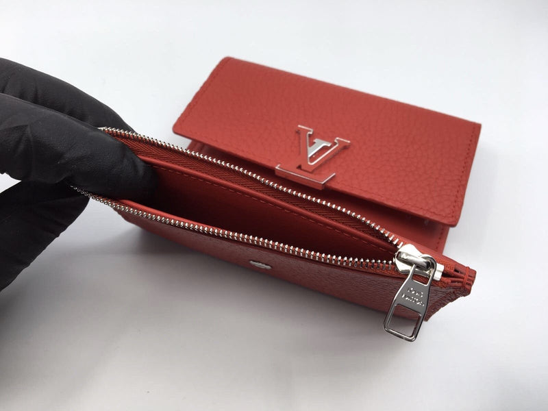 Capucines Compact Wallet Rubis - Luxuria & Co.