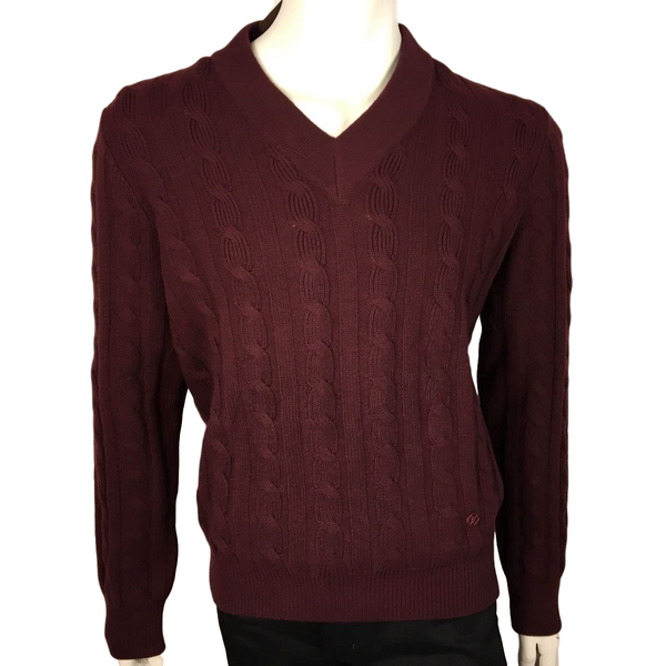 Lucky Brand, Sweaters, Lucky Brand V Neck Sweater Mens Size Small  Heathered Maroon Pullover Lightweight