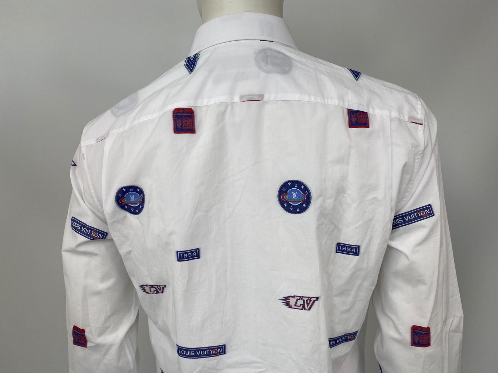 スーツ Louis Vuitton shirt Louis Vuitton Grey Monogram Button Up Shirt – Savonches