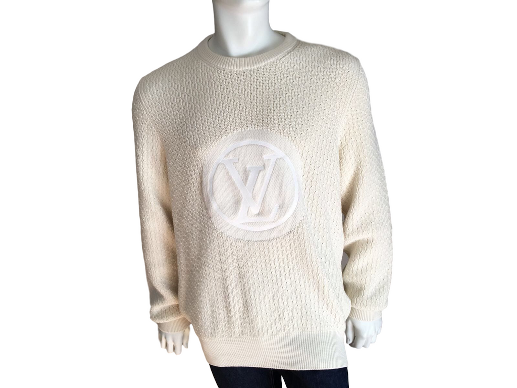 Louis Vuitton Men's Beige Silk Anchor Sweater – Luxuria & Co.