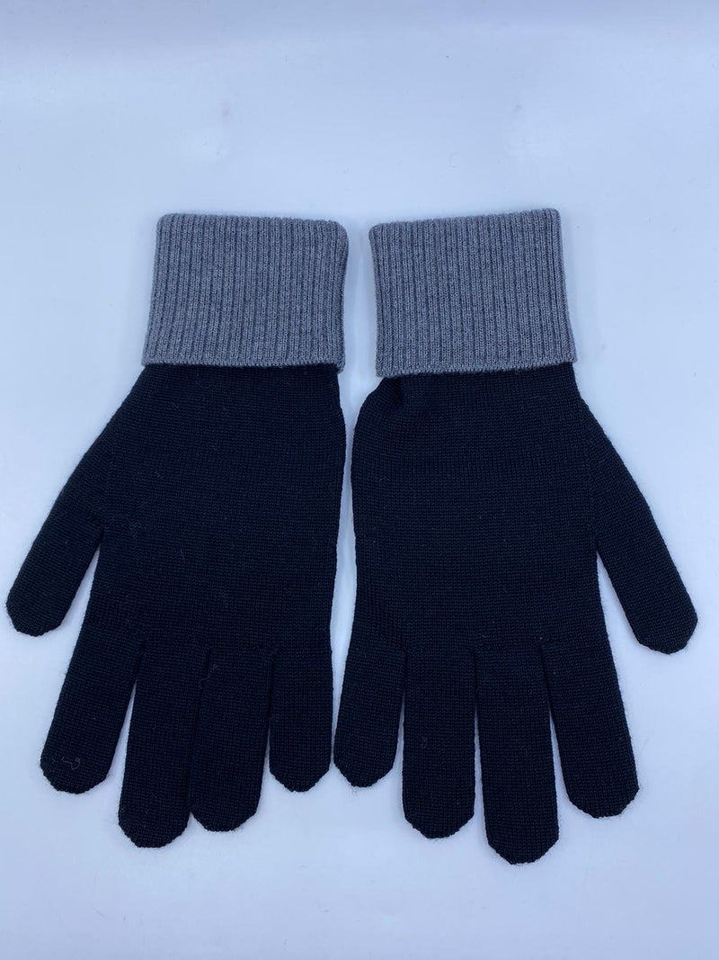 Louis Vuitton Men's Black Wool LV Varsity Gloves