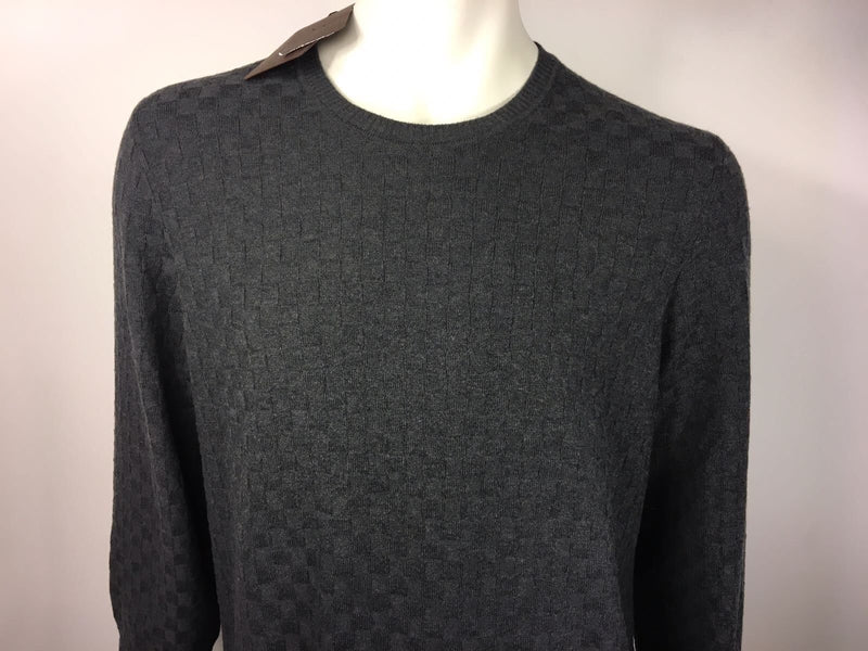 Louis Vuitton Men's Gray Wool Damier Crewneck Sweater – Luxuria & Co.