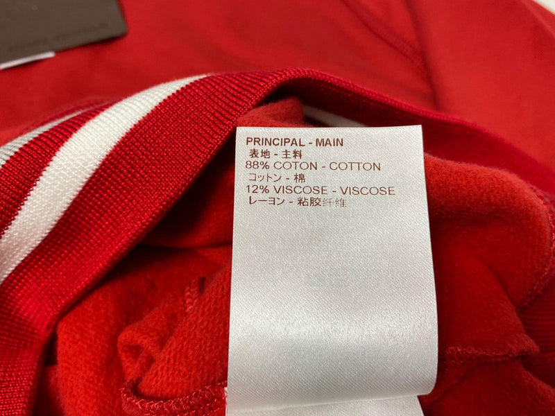 Louis Vuitton Men's Red Cotton Viscose Patch Sweatshirt With