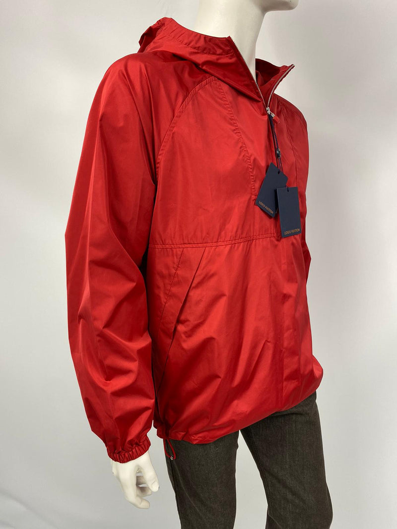 Louis Vuitton Men's Red LV List Anorak Windbreaker Jacket size 42 US / L