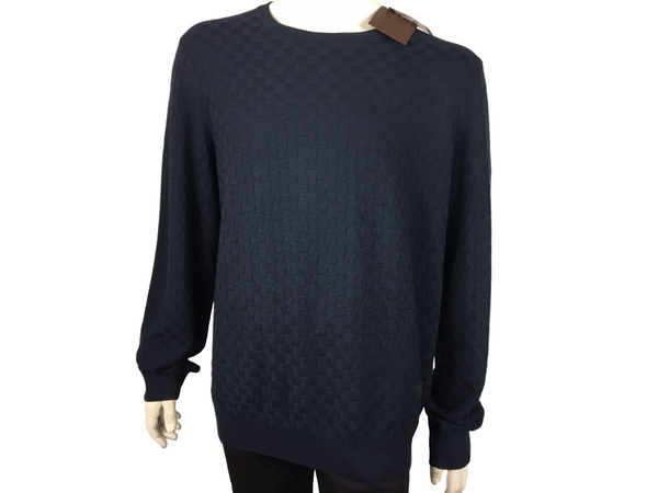 Damier Crewneck Sweater - Luxuria & Co.