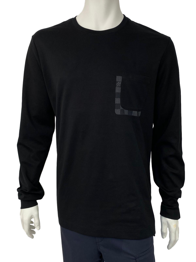 Louis Vuitton Men's Black & White Cotton Classic Damier Shirt
