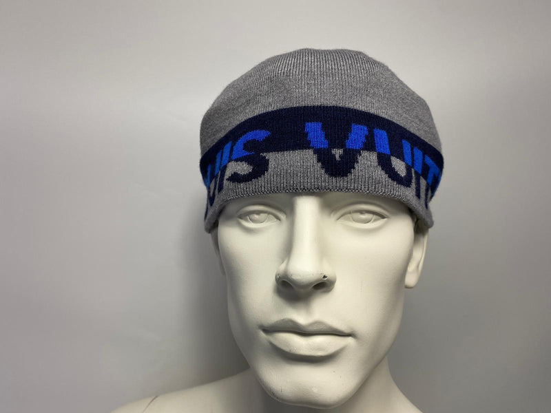 Shop Louis Vuitton Men's Blue Knit Hats