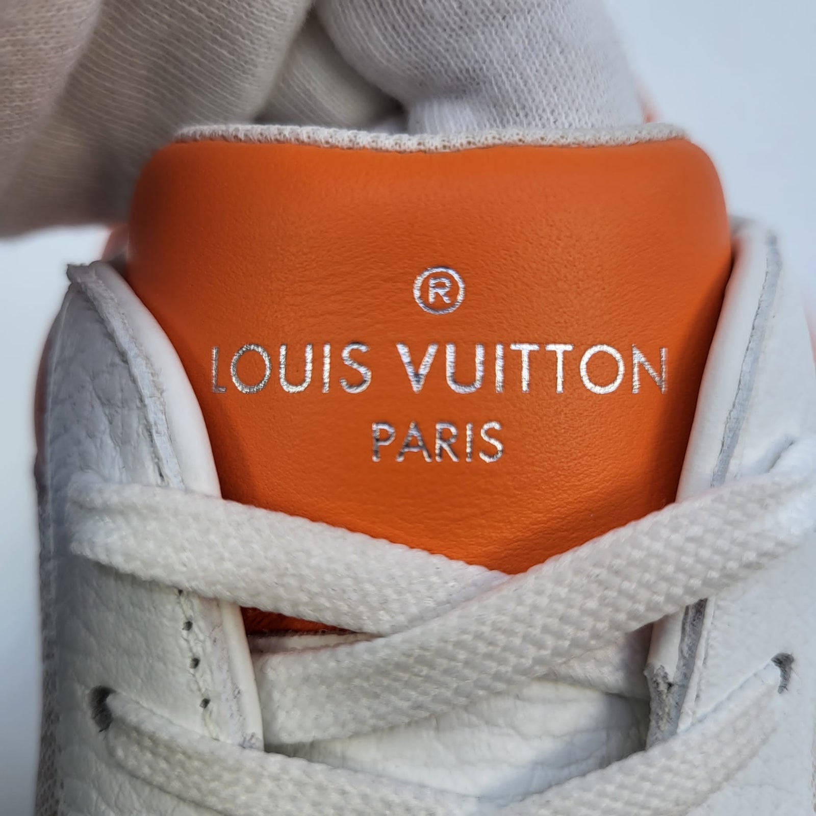 Louis Vuitton Men's Orange Damier Leather Luxembourg Sneaker