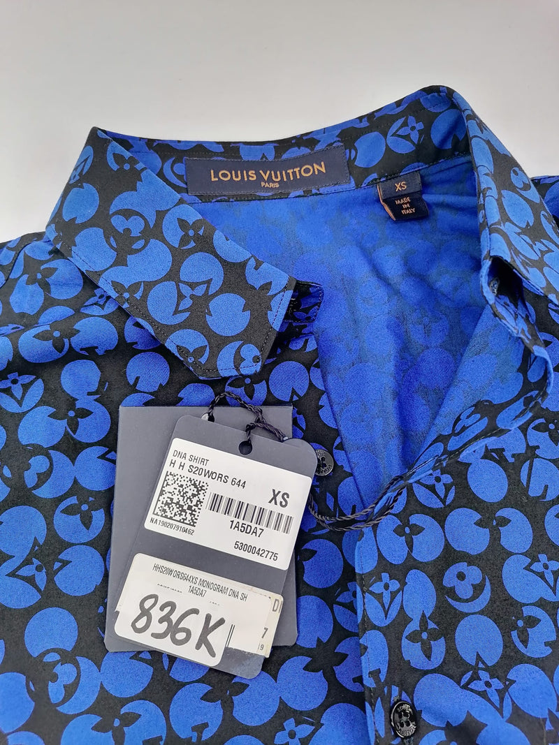 1000$ LOUIS VUITTON Regular Shirt with DNA Collar in Fil Coupè Blue -  Luxgentleman