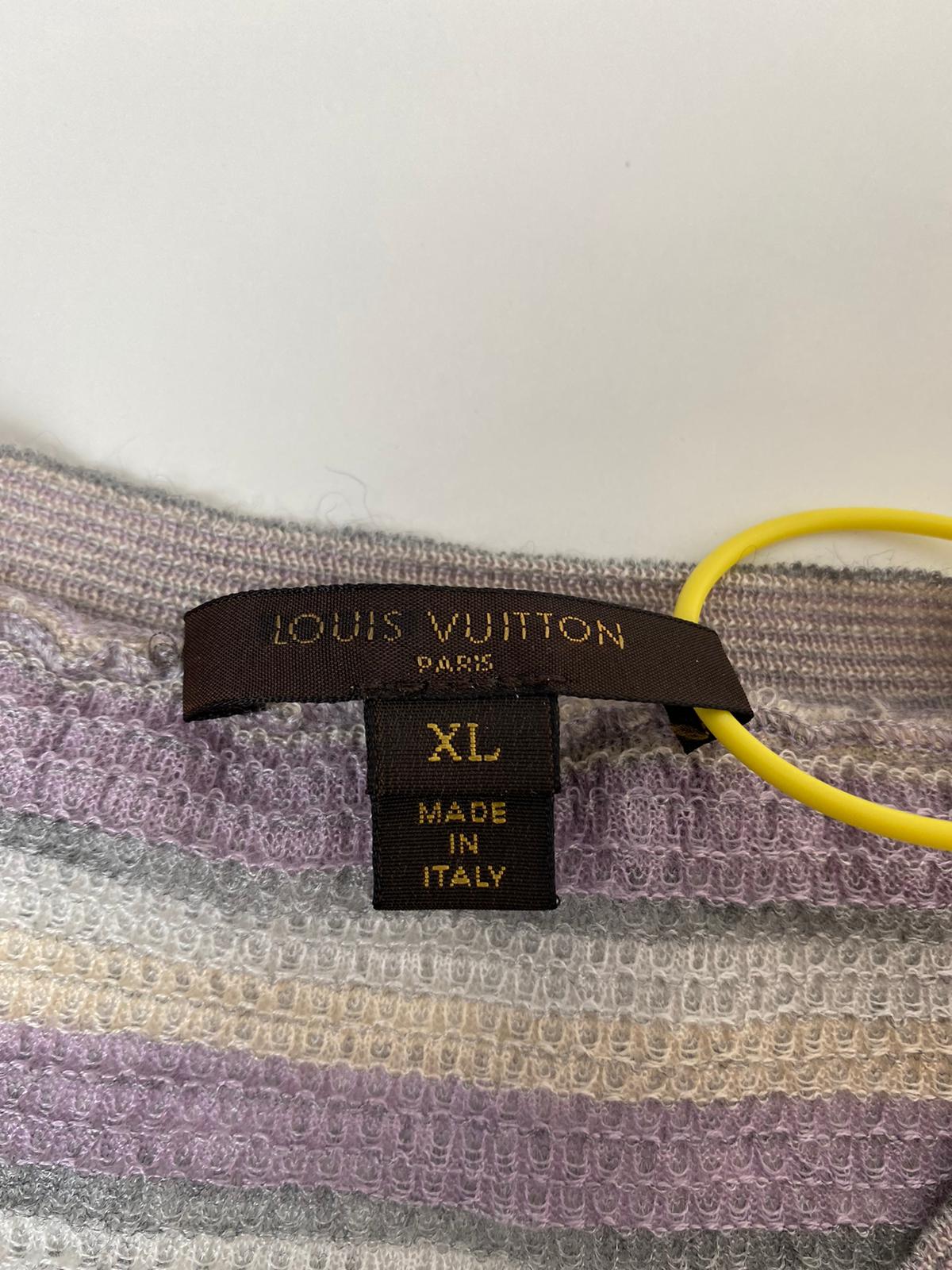 Louis Vuitton Women's Cashmere Silk Striped Knit Sweater – Luxuria