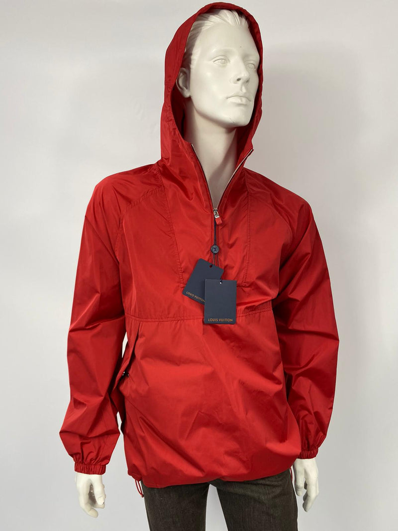 Louis Vuitton Men's Red Polyester Silk LV List Graphic Anorack – Luxuria &  Co.