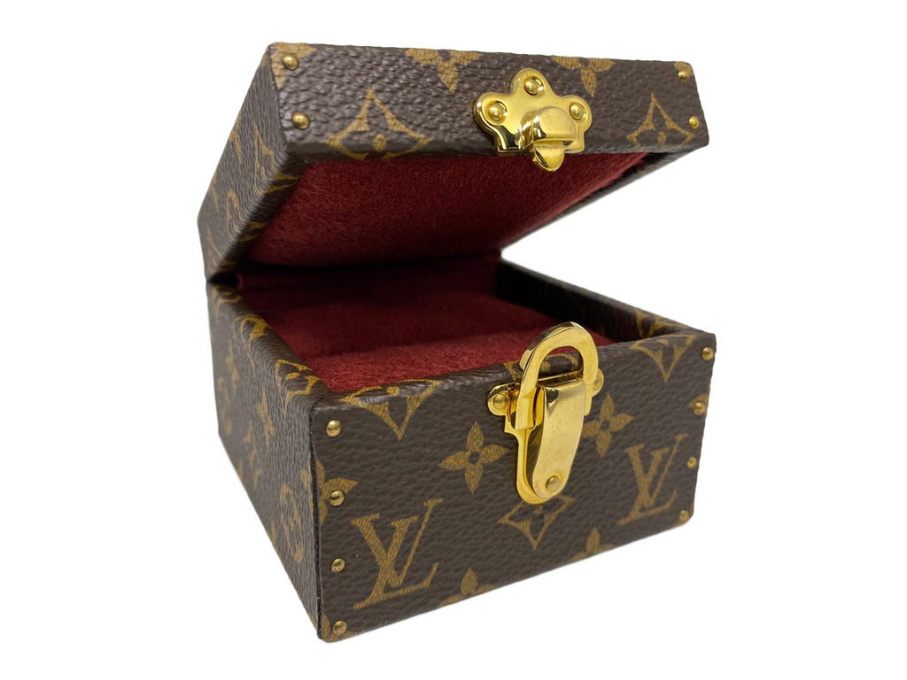 LOUIS VUITTON Monogram Canvas Gold Hardware Travel Hat Storage Box
