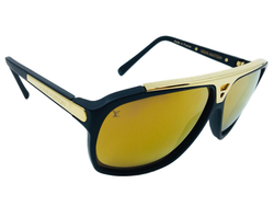 Louis Vuitton Acetate Evidence Sunglasses Black + Goldtone Z0105E – Buy The  Way Artiques