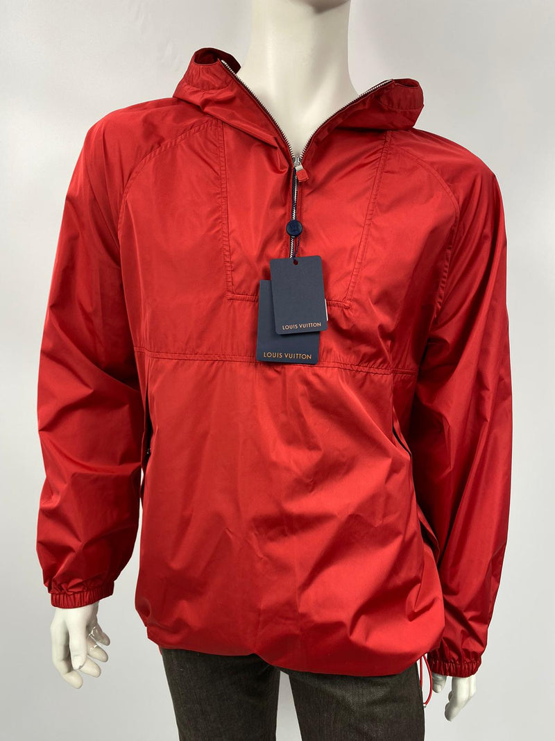 Louis Vuitton Men's Red Polyester Silk LV List Graphic Anorack – Luxuria &  Co.