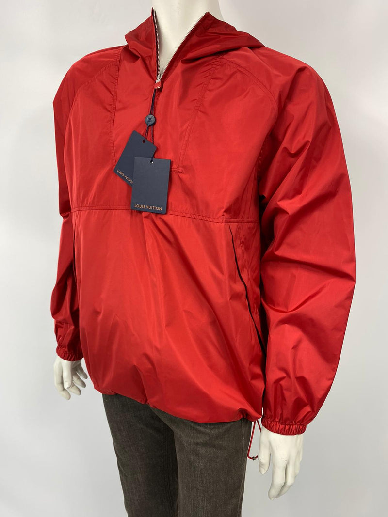 Louis Vuitton Men's Red LV List Anorak Windbreaker Jacket size 42 US /  L