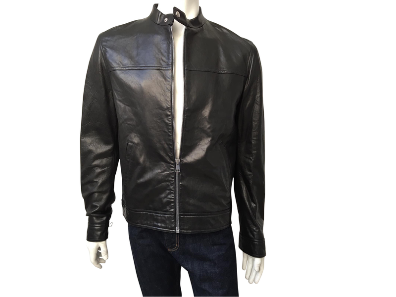 Gucci leather 2025 jacket price