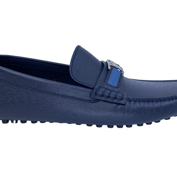 Authentic Louis Vuitton Monte Carlo Blue Denim Mens Loafer US9