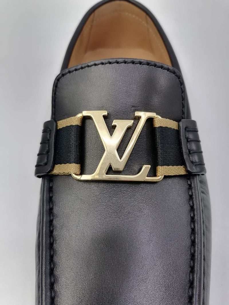 Louis Vuitton Dark Brown Leather Monte Carlo Loafers Size 41