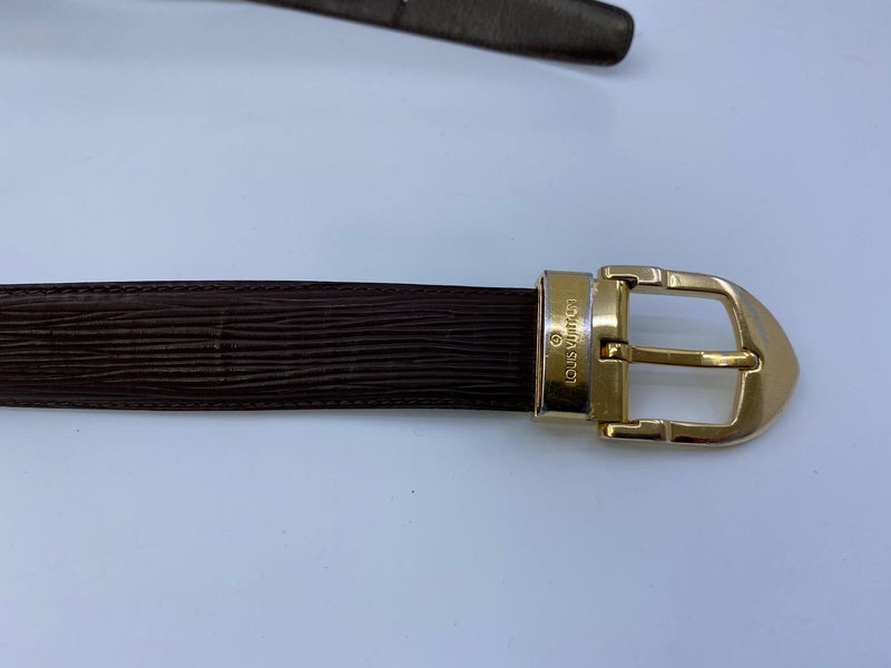 Louis Vuitton vintage brown Epi Leather Belt at 1stDibs