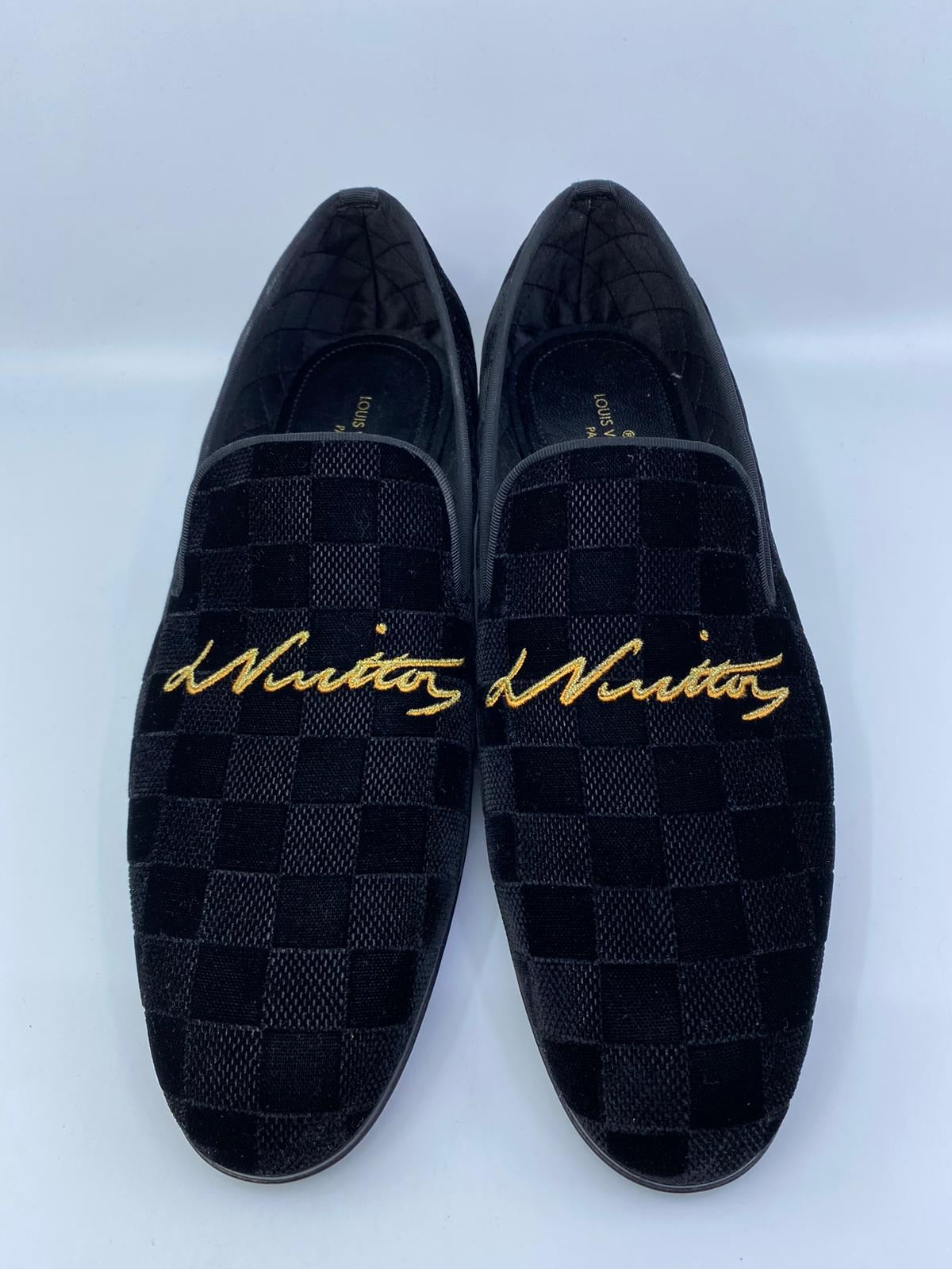Louis Vuitton Auteuil Velour 6 Black Loafers Opera Shoes Flat Louis Vuitton Men main image 3