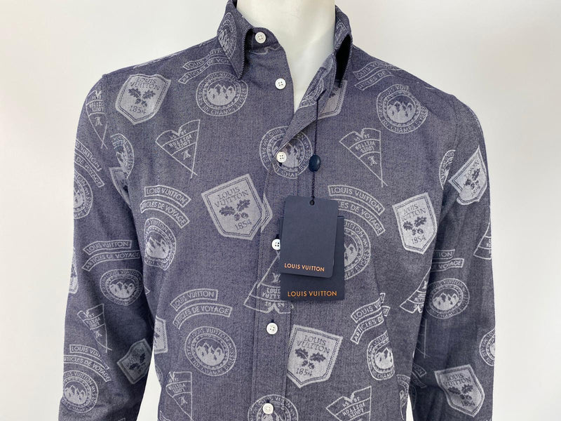 Regular Fit Classic Shirt With Stamps  Classic shirt, Stamp printing, Louis  vuitton men shoes