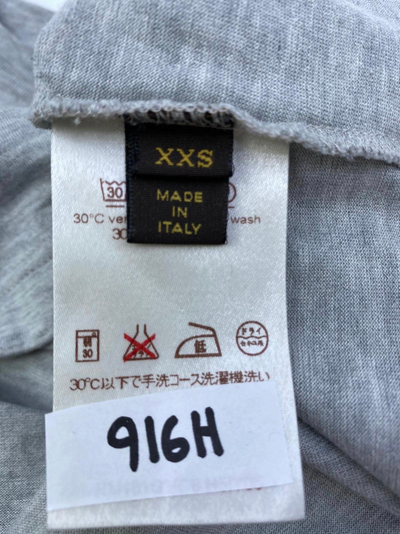 Louis Vuitton Men's Gray Cotton Velours Jacquard T-Shirt Xxs