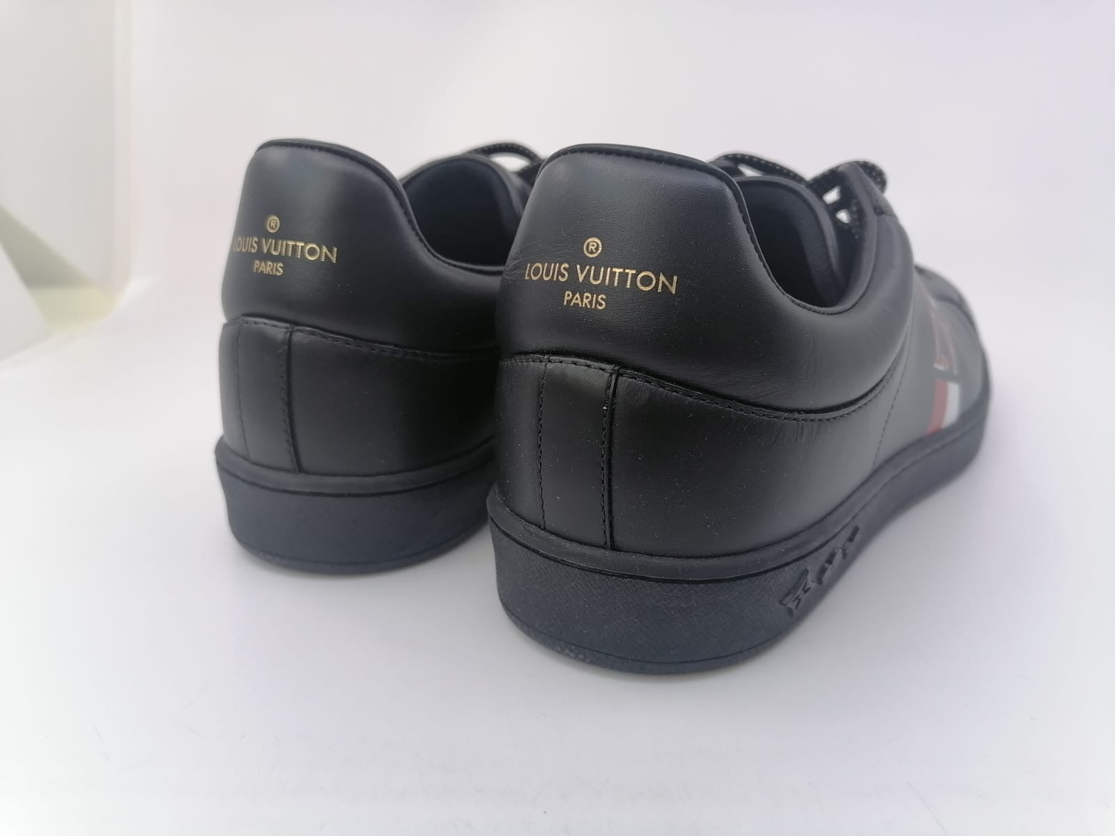 す*へ様 Louis Vuitton ブラック Louis Vuitton Luxembourg LV Logo Sneaker Black Men's - 1A80OQ - US