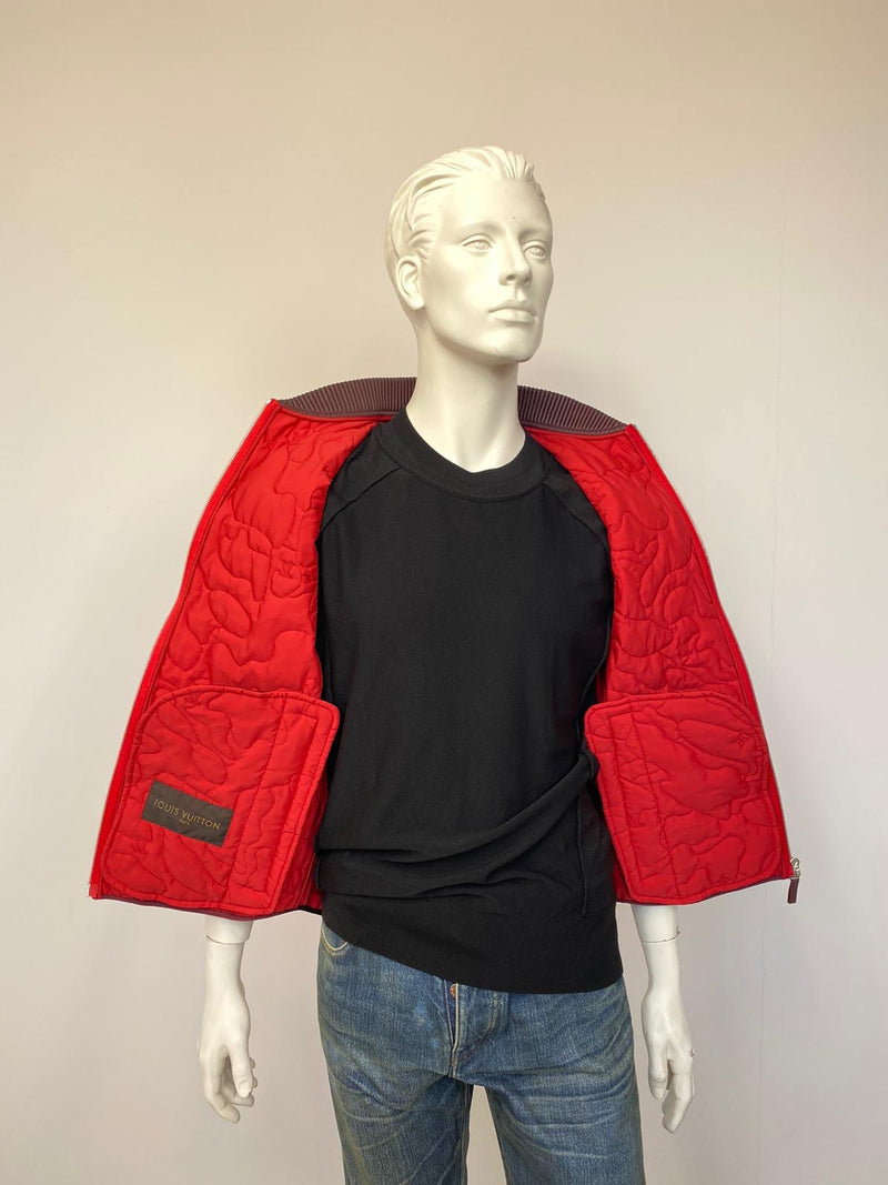 Louis Vuitton Men's Red Monogram Camo Printed Vest size 40 US / 50 LV