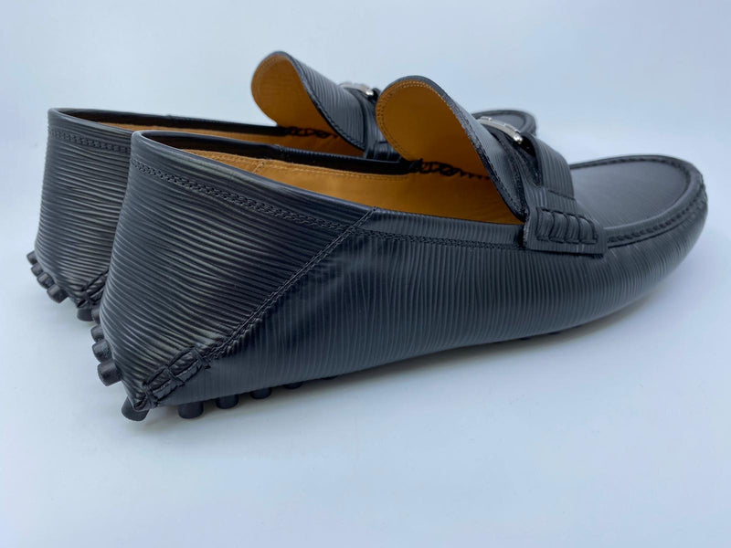 Louis Vuitton Blue Epi Leather Hockenheim Slip On Loafers Size 42 at 1stDibs