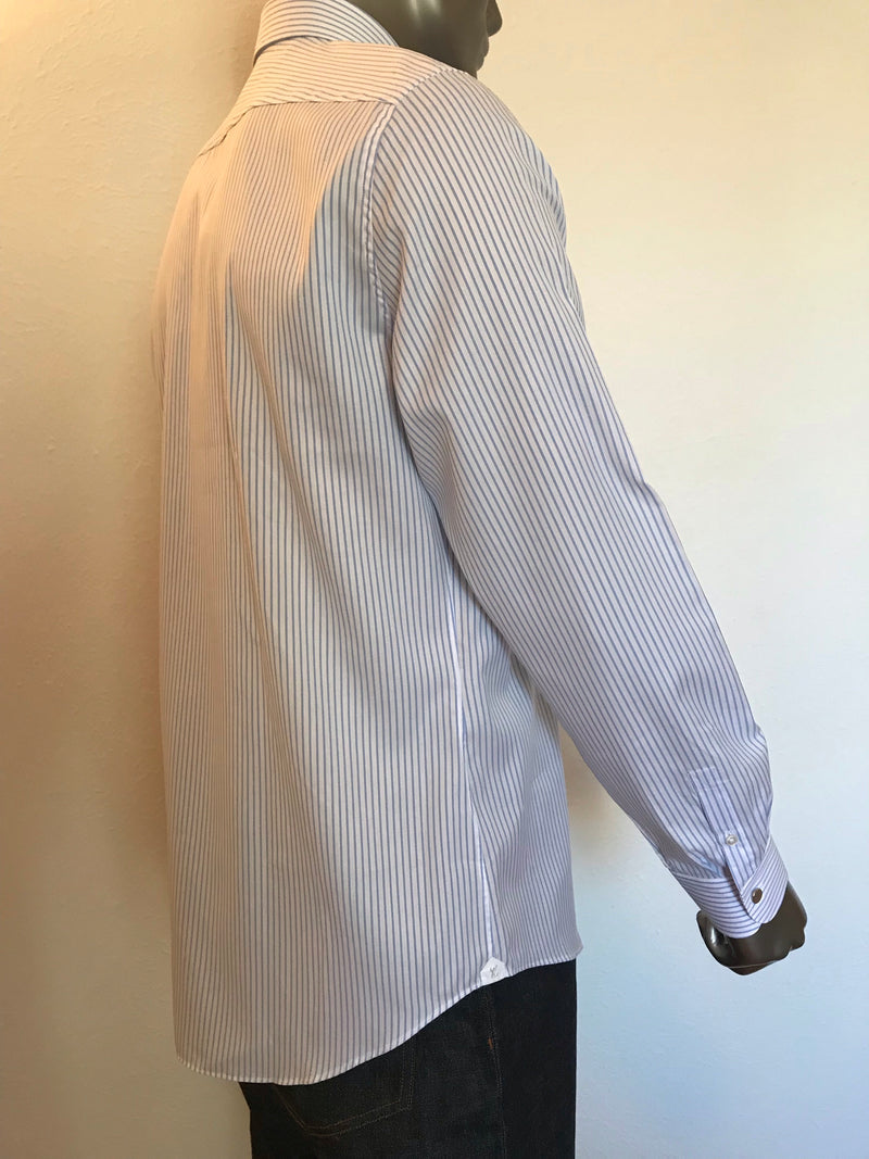 Light Blue Striped Shirt - Luxuria & Co.