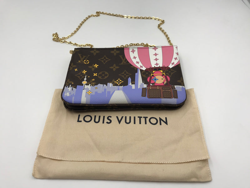 Louis Vuitton Double Zip Pochette Christmas Animation 2019 - Luxuria & Co.