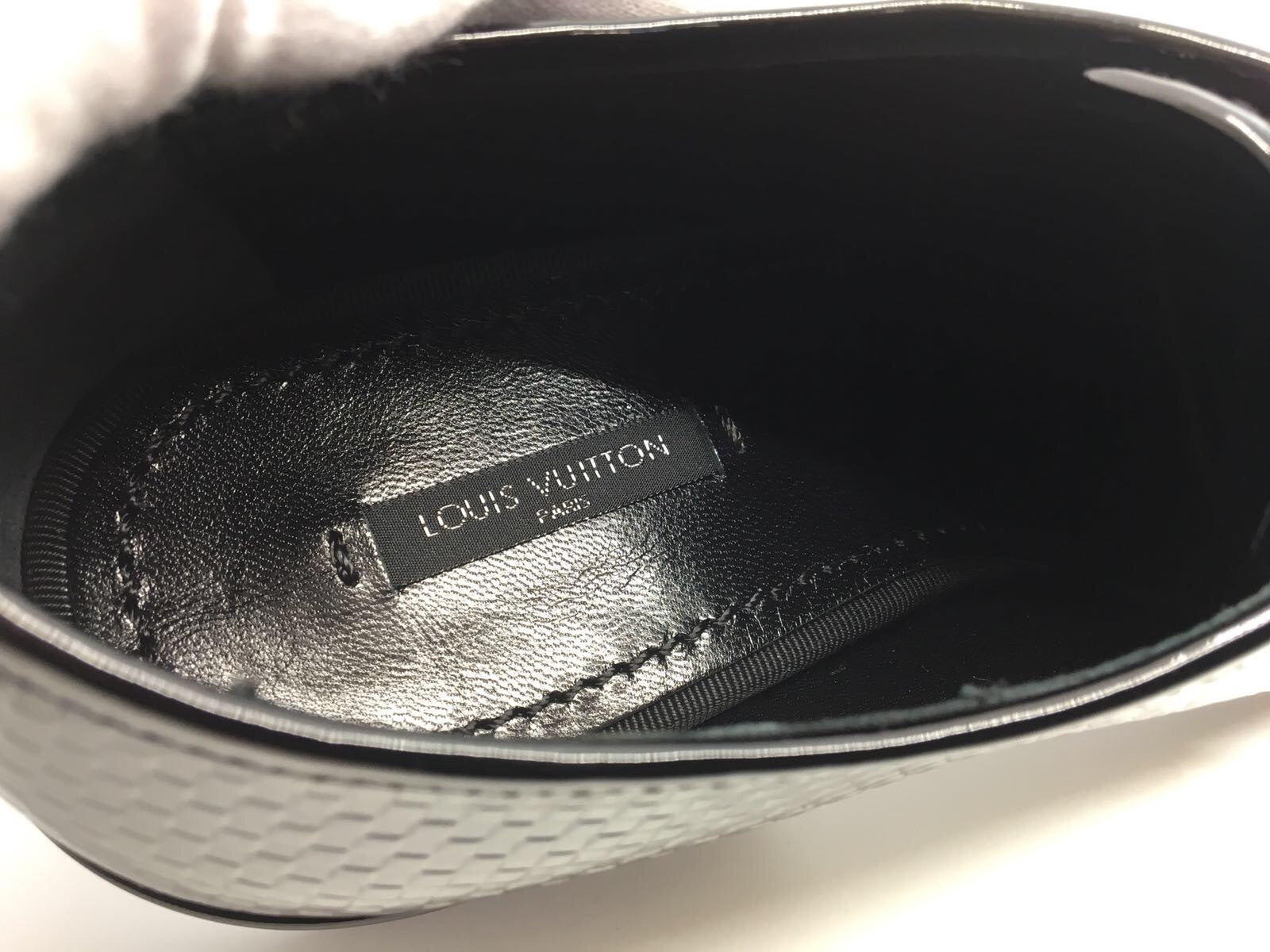 Louis Vuitton Men's Black Leather Blackjack Derby Shoe