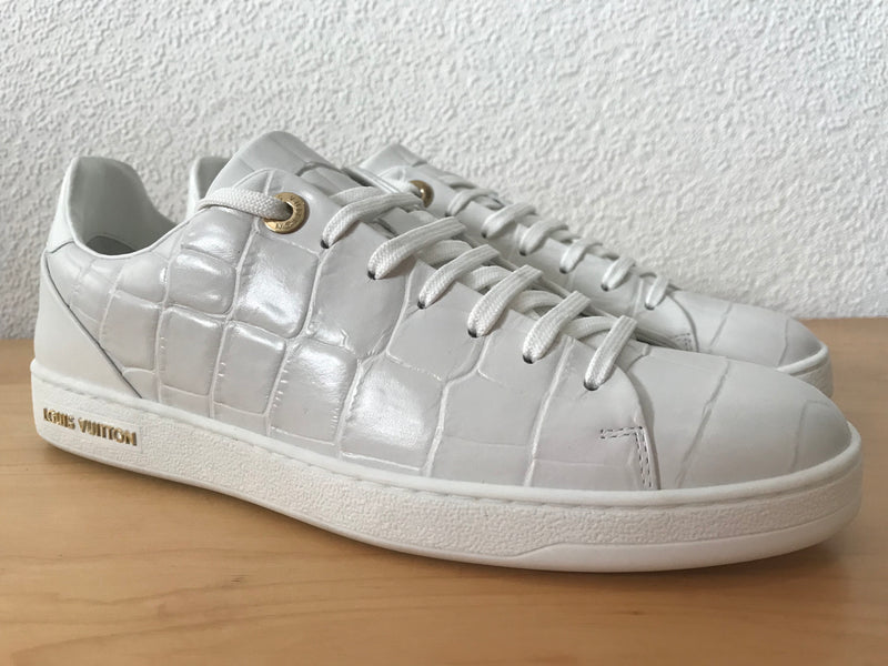 Authentic Louis Vuitton Frontrow Womens White Sneakers Size 9 + Box, Extras