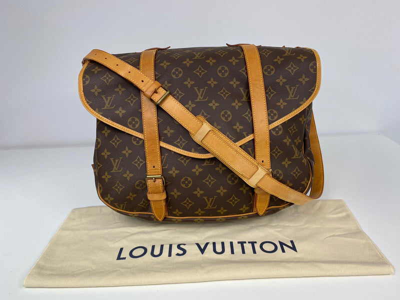 LOUIS VUITTON Monogram Saumur 43 XL Large Shoulder Bag