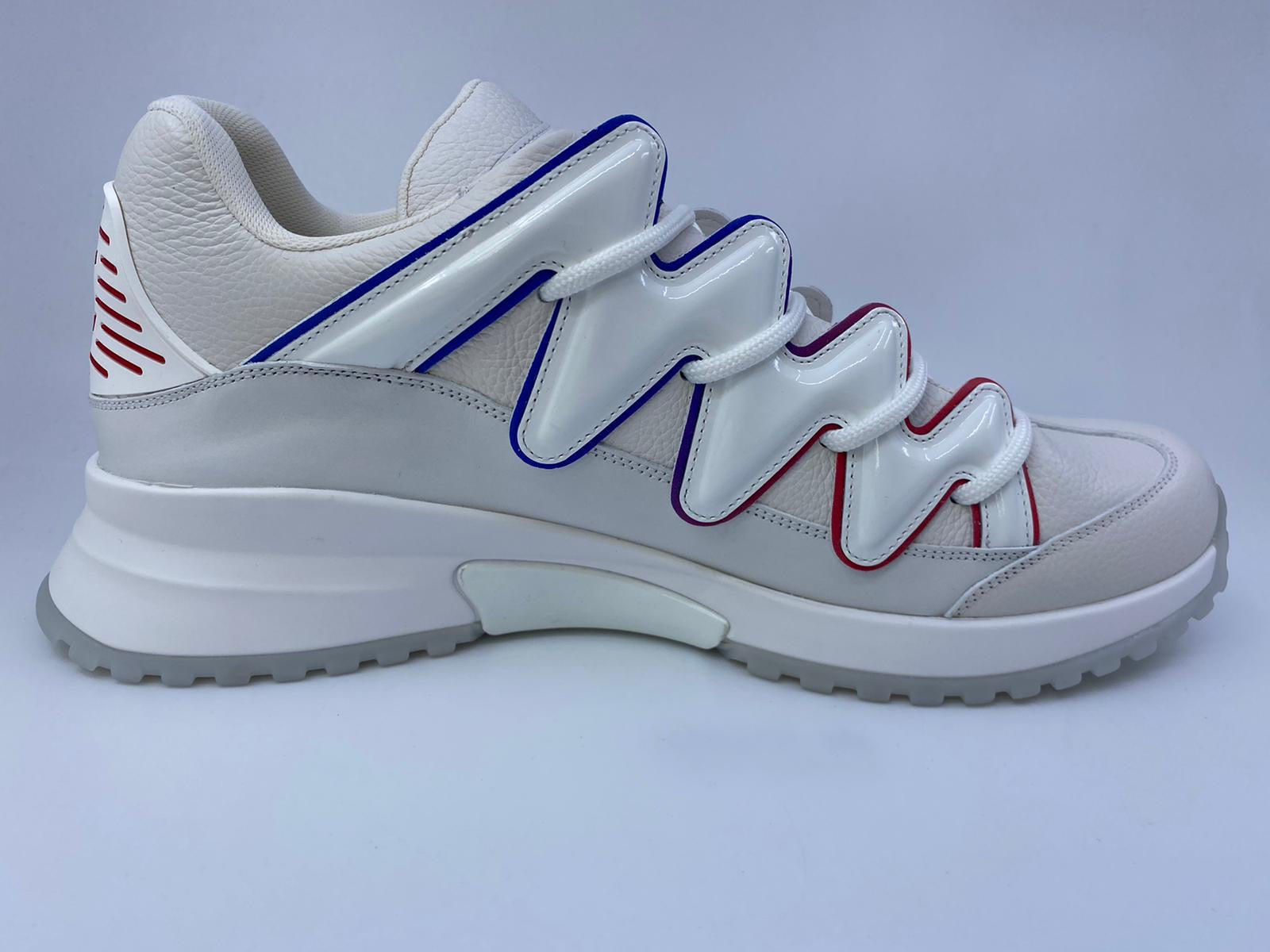 Louis Vuitton Men's White Leather Zig Zag Sneaker – Luxuria & Co.