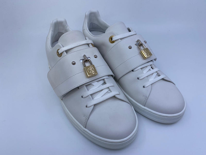 Frontrow leather trainers Louis Vuitton White size 36.5 EU in