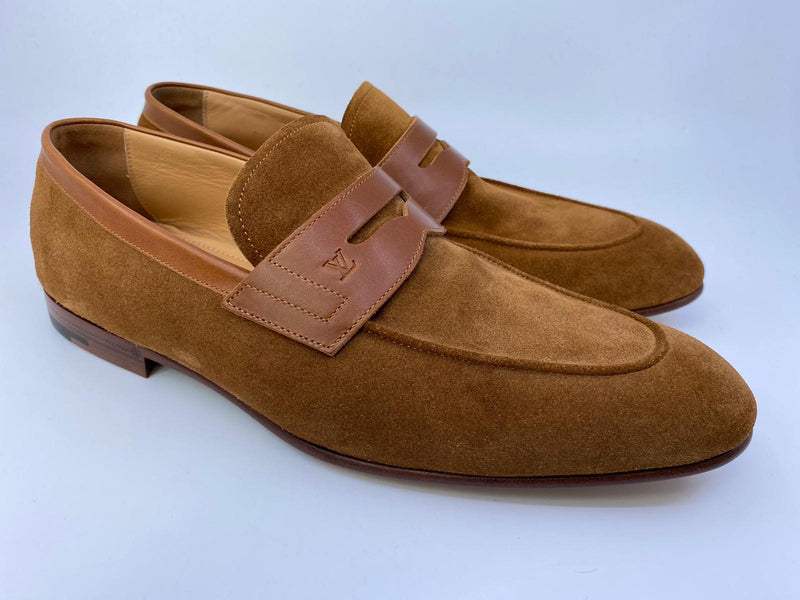 LOUIS VUITTON Leather Saint Germain Loafers Brown - S: 39 (6) | Luxity