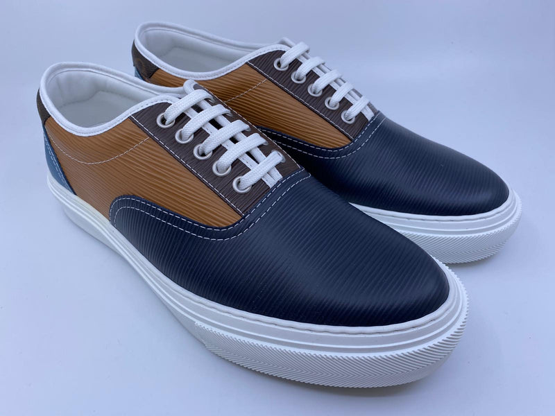 Louis Vuitton Men's Trocadero Richelieu Sneakers Epi Leather Blue 166463192