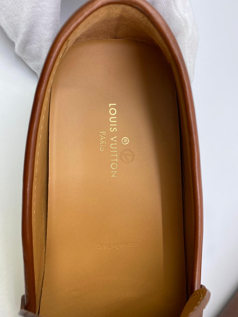 Louis Vuitton Men's Brown Leather Hockenheim Moccasin 7.5 US