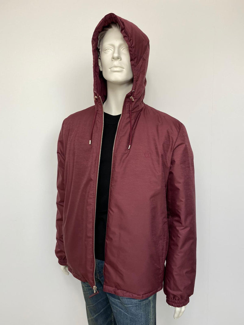 Louis Vuitton Men's Burgundy Reversible Quilted Down Puffer Jacket