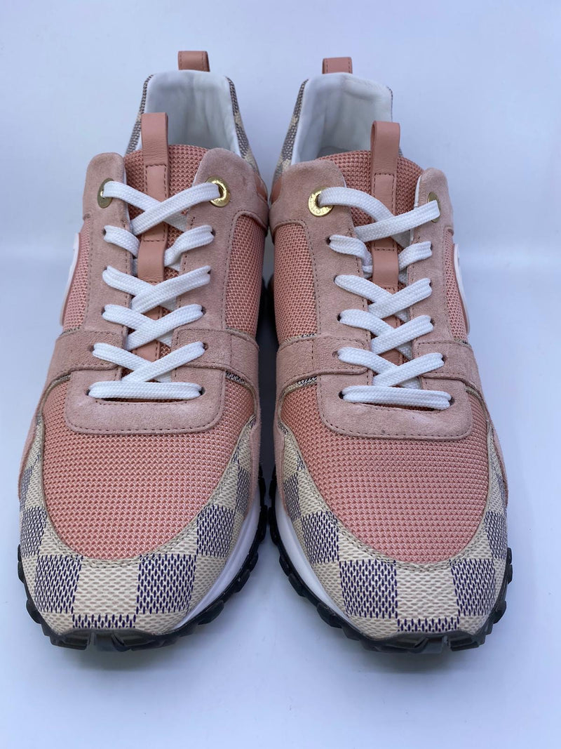 Louis Vuitton Run Away Suede Leather Sneakers Size 37