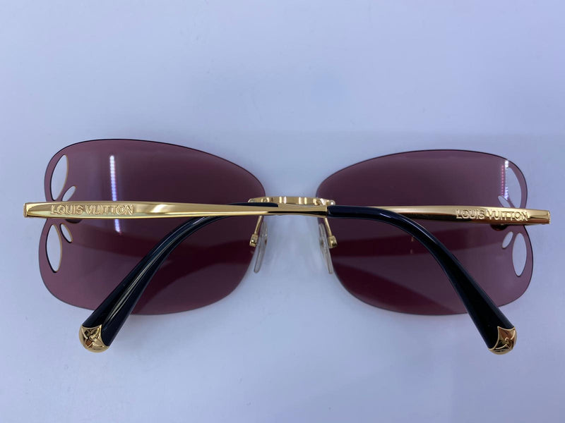 Louis Vuitton Lily Sunglasses Gold Pink Swarovski Crystal Limited