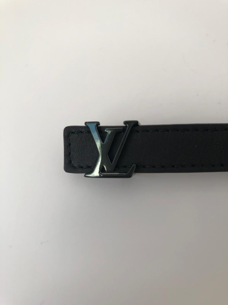 Louis Vuitton LV Initiales Reversible Bracelet - Black, Silver-Tone Metal  Wrap, Bracelets - LOU779385