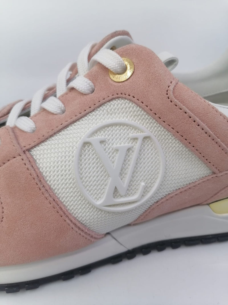 Louis Vuitton Pink/White Mesh And Suede Run Away Low Top Sneakers Size 39.5  at 1stDibs  pink louis vuitton shoes, pink and white louis vuitton shoes, louis  vuitton pink shoes