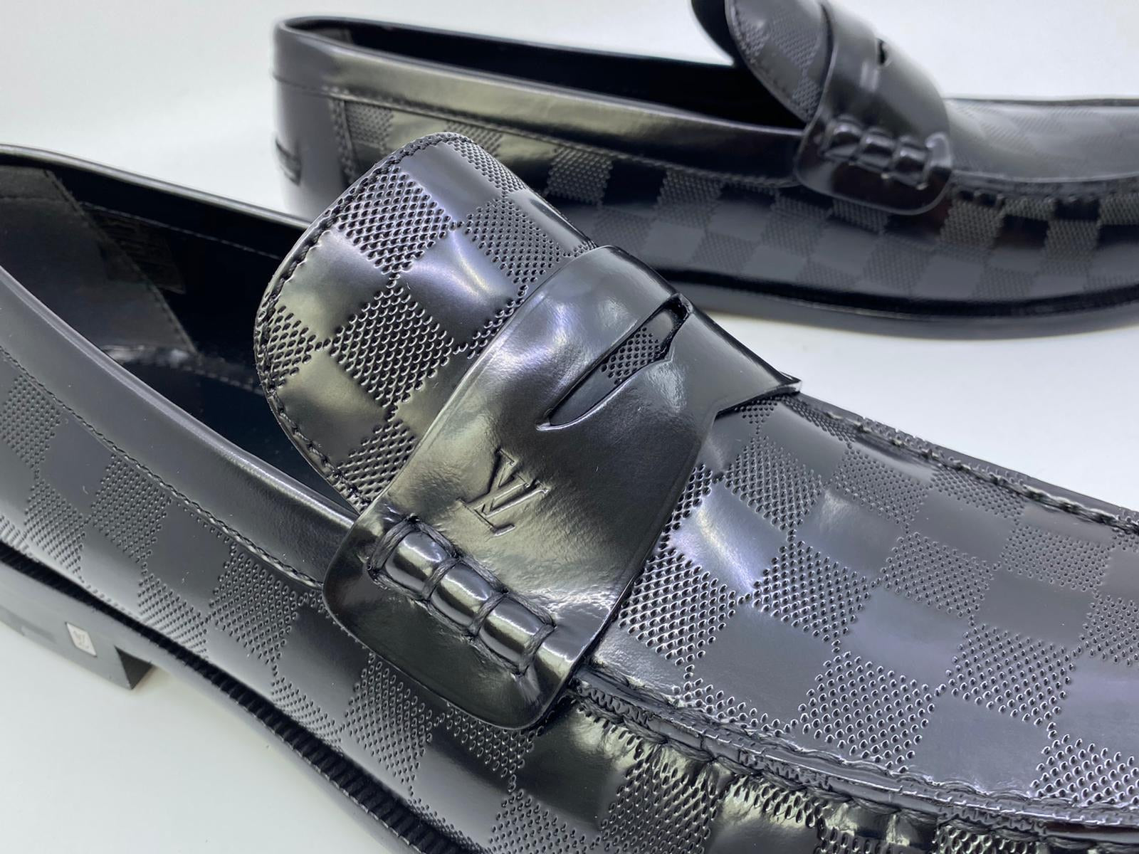 Men’s Louis Vuitton Graduation Damier Loafers Size 10M Louis Vuitton Damier Graphite Major Loafer – Savonches main image 3
