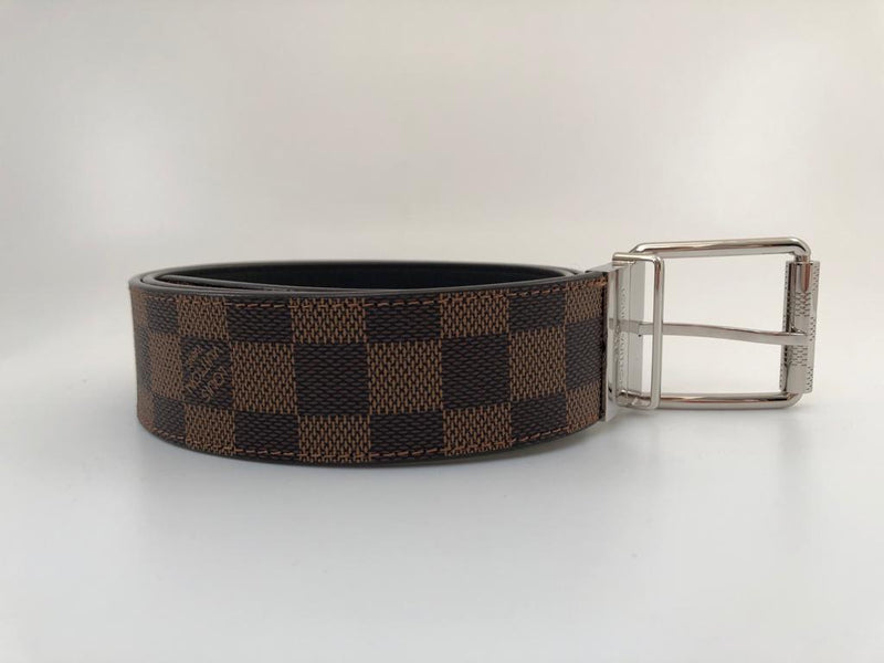 Louis Vuitton Belt Initiales Damier Graphite Black/Grey in Canvas/Leather  with Black - US